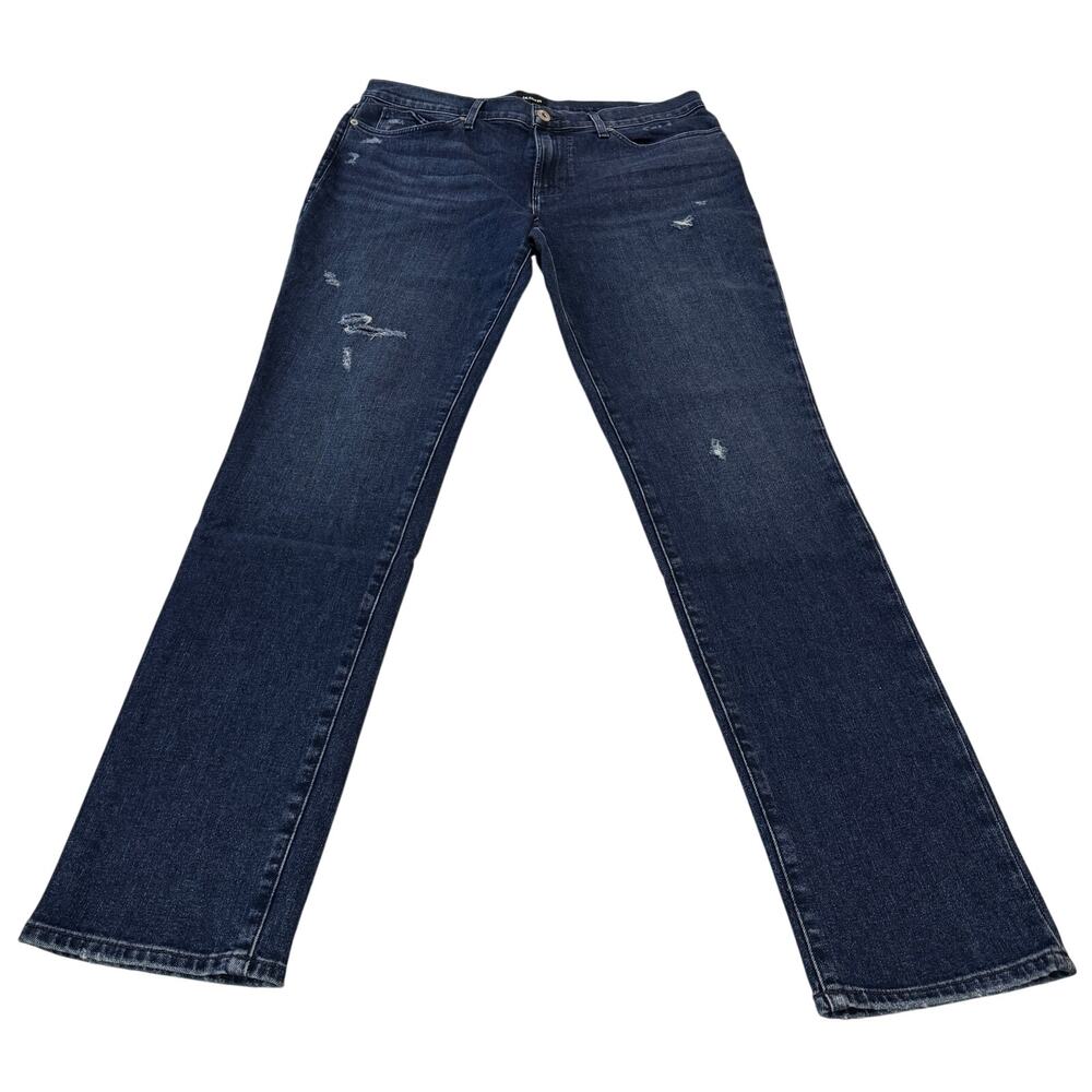 HUDSON NWT Mens Ace Skinny Distressed Jeans Size 36 Dark Wash Denim
